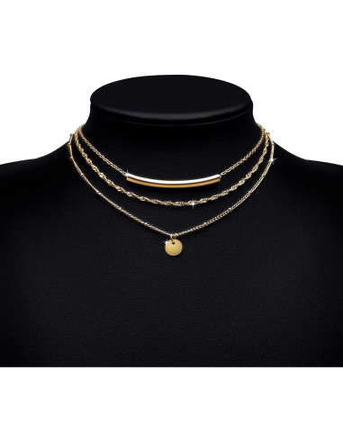 Collar Choker Dainty Aisansty Oro 14K Hecho a Mano para Mujeres