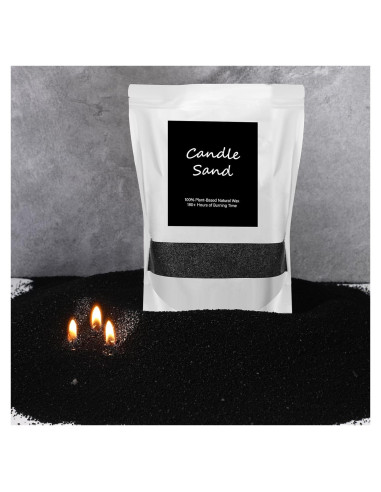 Kit de Velas de Arena MTLEE 1.5 kg con 20 Mechas - Negro