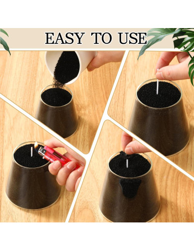 Kit de Velas de Arena MTLEE 1.5 kg con 20 Mechas - Negro