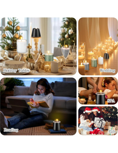 Kit de Velas de Arena MTLEE 1.5 kg con 20 Mechas - Negro