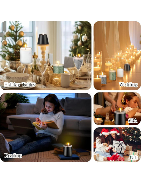 Kit de Velas de Arena MTLEE 1.5 kg con 20 Mechas - Negro