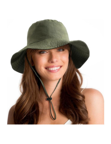 Sombrero de Cubo Plegable Resistente al Agua UPF 50+ Verde