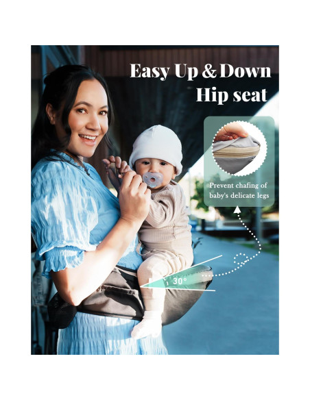 Portabebés MOMTORY 6-en-1 Ajustable para Bebés 3.2-22.7kg