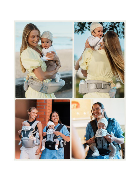 Portabebés MOMTORY 6-en-1 Ajustable para Bebés 3.2-22.7kg