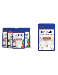 Sal de Epsom Pura Dr Teal's 1.36 kg x 2 - Alivio Estrés y Hidratación