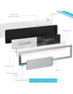 Imán Limpio Sucio para Lavavajillas Acero Inoxidable 17.78cm 2
