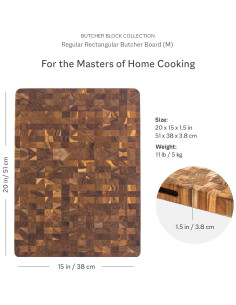 Tabla de Cortar Grande Teakhaus de Madera de Teca Ecológica 2