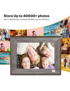 Marco de Fotos Digital KODAK 8" WiFi HD 1024x768 16GB Madera Gris 2