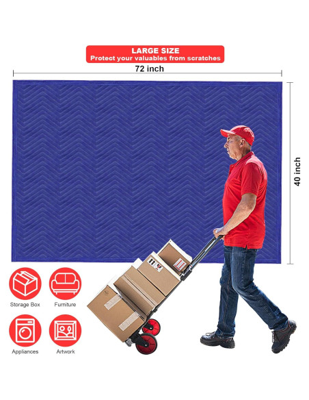 2 Mantas de Mudanza Acolchadas ASBAYSON 182.88x101.6cm Azul