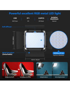 Kit de Luz LED Neewer P200 RGB con Control APP - 360 2