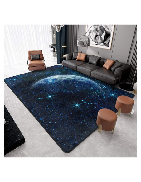 Alfombra de Área 9CH Galaxia Espacial 1.83x2.74m Antideslizante