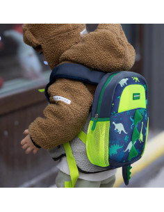 Mochila para Niños Pequeños Mommore Dinosaurio 3D Verde 2