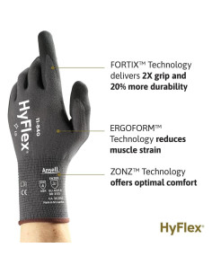Guantes de Trabajo HyFlex 11-840 Nitrilo Ergonomicos T.7 2