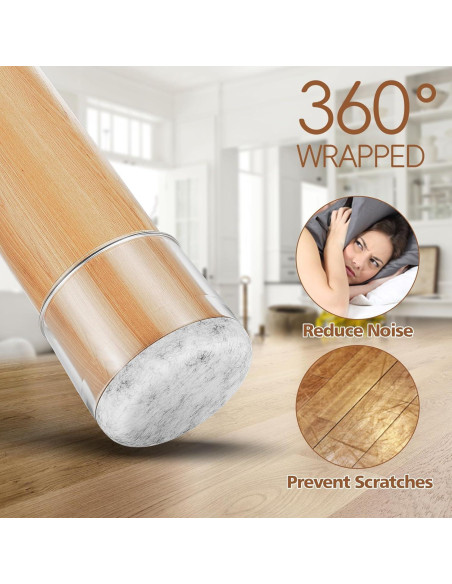 28 Protectores de Pies de Silla BAIPOK Silicona Grande Transparente