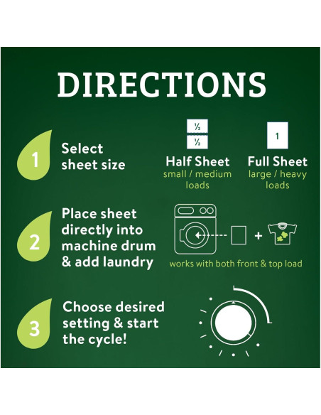 Hojas de detergente Biokleen Free & Clear - 100 cargas, hipoalergénico