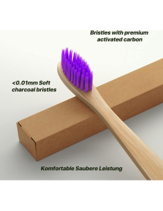 Set de 10 cepillos de dientes de bambú Sumshy, ecológicos y suaves 2