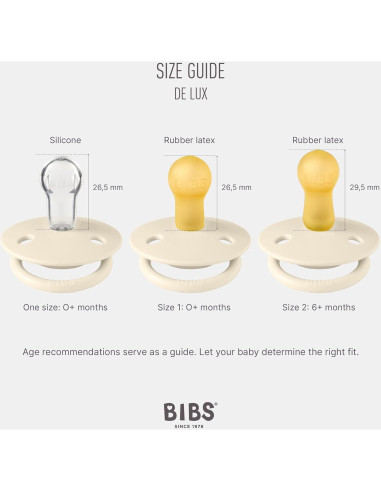 Chupete BIBS De Lux 2-Pack Láttex Natural 0-6 Meses Nube/Azul