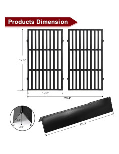 Repuestos para Parrilla Weber Spirit 200 - 2 Rejillas + 3 Barras 2