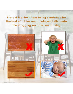 Calcetines Protectores para Muebles WAFJAMF 24 Pcs Gato 2