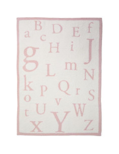 Manta CozyChic ABC Barefoot Dreams Rosa Bebé 76x102 cm 2