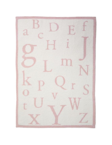 Manta CozyChic ABC Barefoot Dreams Rosa Bebé 76x102 cm