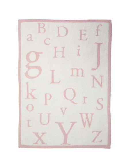 Manta CozyChic ABC Barefoot Dreams Rosa Bebé 76x102 cm Manta CozyChic ABC Barefoot Dreams Rosa Bebé 76x102 cm