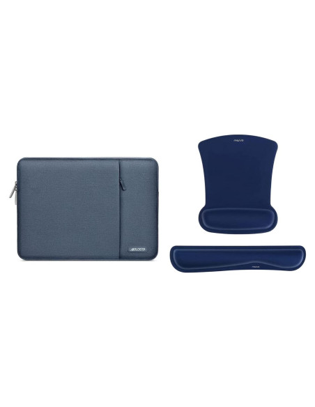Soporte Reposamuñecas MOSISO + Funda Portátil 13" Azul
