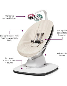 Columpio para Bebés 4moms MamaRoo Bluetooth 5 Movimientos Abeto 2