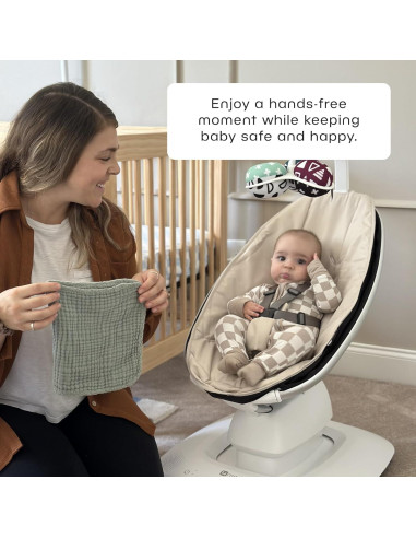 Columpio para Bebés 4moms MamaRoo Bluetooth 5 Movimientos Abeto