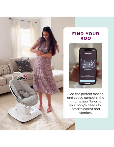 Columpio para Bebés 4moms MamaRoo Bluetooth 5 Movimientos Abeto