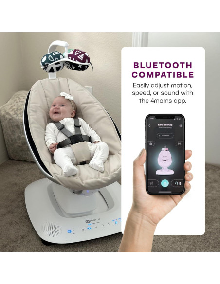 Columpio para Bebés 4moms MamaRoo Bluetooth 5 Movimientos Abeto