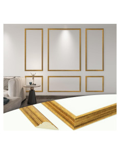Juego de Molduras de Pared Art3d 6 Piezas Oro Antiguo