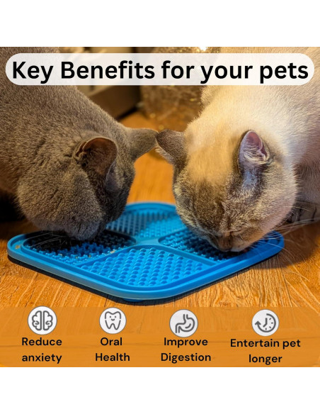 Alfombrilla de Lamer para Perros y Gatos - 2 Unidades Beige y Gris