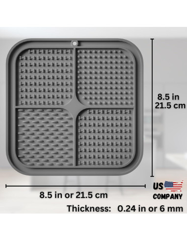 Alfombrilla de Lamer para Perros y Gatos - 2 Unidades Beige y Gris