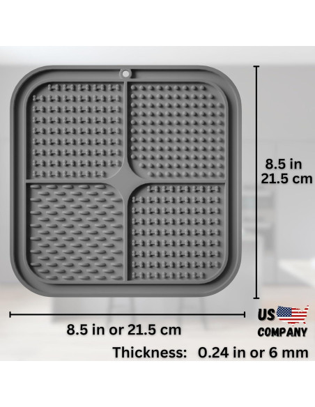 Alfombrilla de Lamer para Perros y Gatos - 2 Unidades Beige y Gris