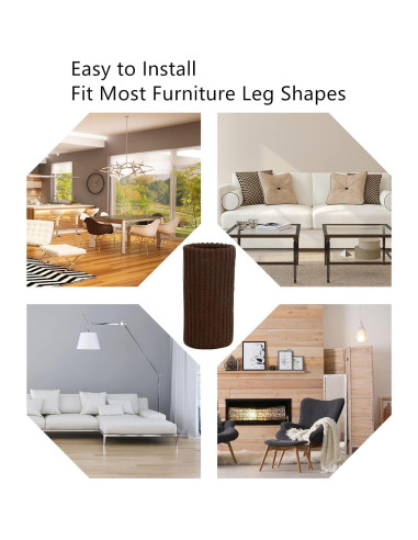 24 Calcetines para Patas de Muebles Blendnew - Café, Lavables