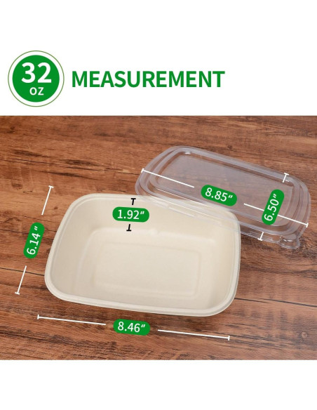 Tazones de Papel para Comida Bloomoon 32 oz 50 Piezas