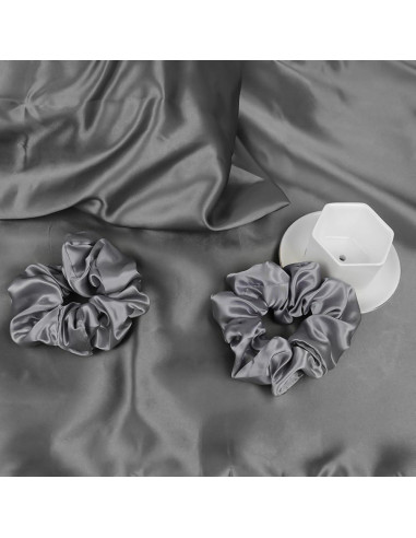 AUAUY Funda de Almohada de Satén 40x80cm Gris Oscuro - 2 Piezas