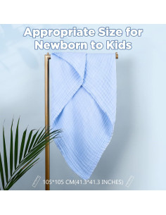 Toallas de Baño para Bebés MUKIN Algodón Suave 2 Piezas 2