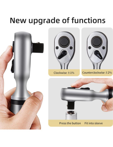 Llave de Torque Digital DESHIL 3/8" 6.8-135N.m con Luz LED