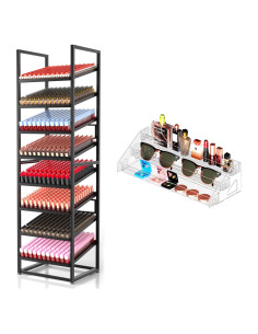 Soporte Organizador de Esmaltes de Uñas Lhysn 8 Niveles Metal
