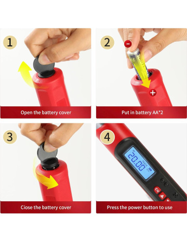 Llave de Torque Digital DESHIL 3/8" 6.8-135N.m con Luz LED
