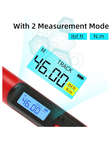 Llave de Torque Digital DESHIL 3/8" 6.8-135N.m con Luz LED