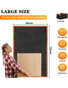 Manteles de Mudanza Pesados Shinok 101.6x182.88cm 2 Piezas 2