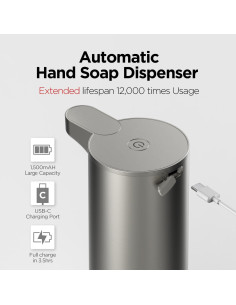 Dispensador Automático de Jabón Espumoso Mooas Marfil 277ml 2