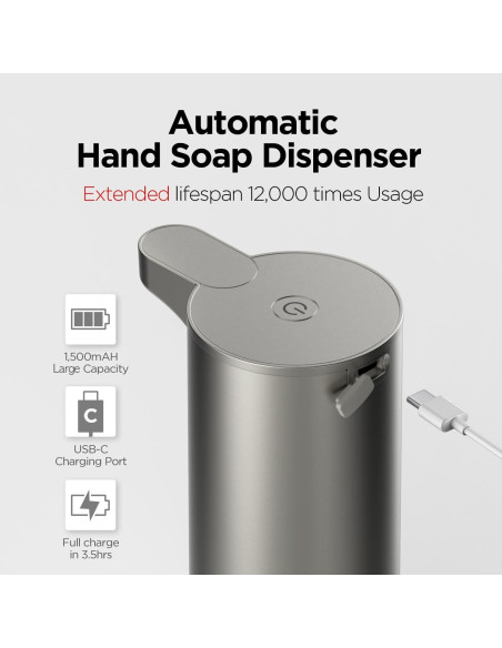 Dispensador Automático de Jabón Espumoso Mooas Marfil 277ml