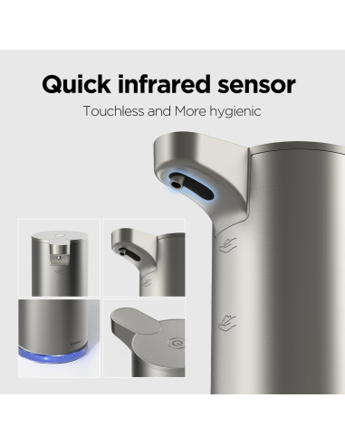 Dispensador Automático de Jabón Espumoso Mooas Marfil 277ml