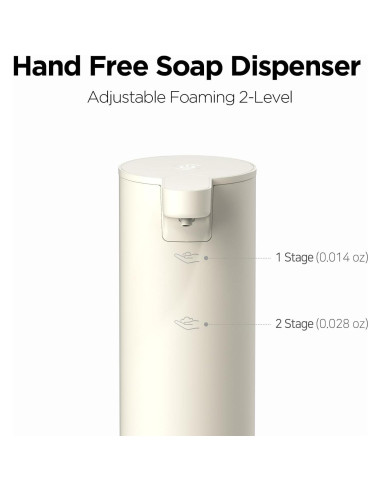 Dispensador Automático de Jabón Espumoso Mooas Marfil 277ml