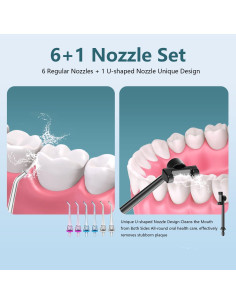 Irrigador Dental Inalámbrico Grinest FL-V28 Negro IPX7 2
