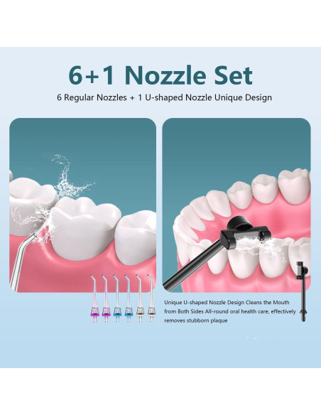 Irrigador Dental Inalámbrico Grinest FL-V28 Negro IPX7